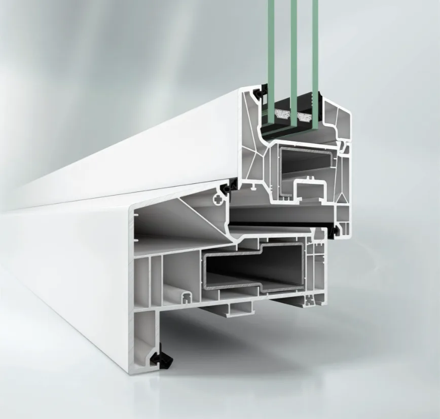 Profiel van het Schüco LivIng NL 120mm kunststof kozijnsysteem